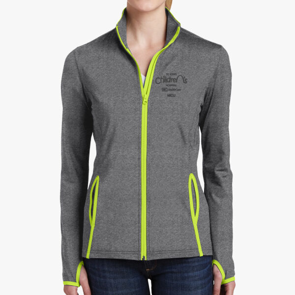 Sport-Tek® Ladies Sport-Wick® Stretch Contrast Full-Zip Jacket (Embroidery) Thumbnail