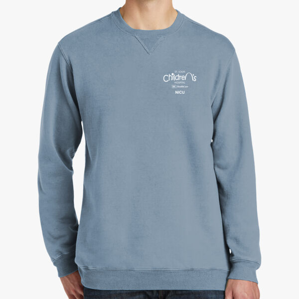 Port & Company® Beach Wash® Garment-Dyed Crewneck Sweatshirt (Direct To Film Transfer Print) Thumbnail