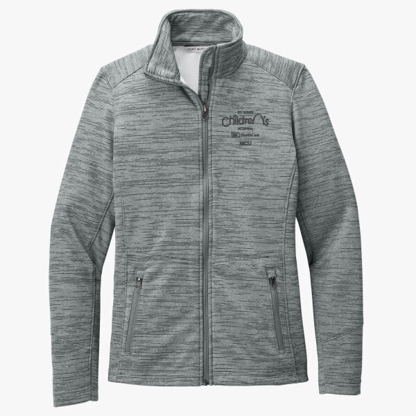 Port Authority® Ladies Digi Stripe Fleece Jacket (Embroidery) Thumbnail