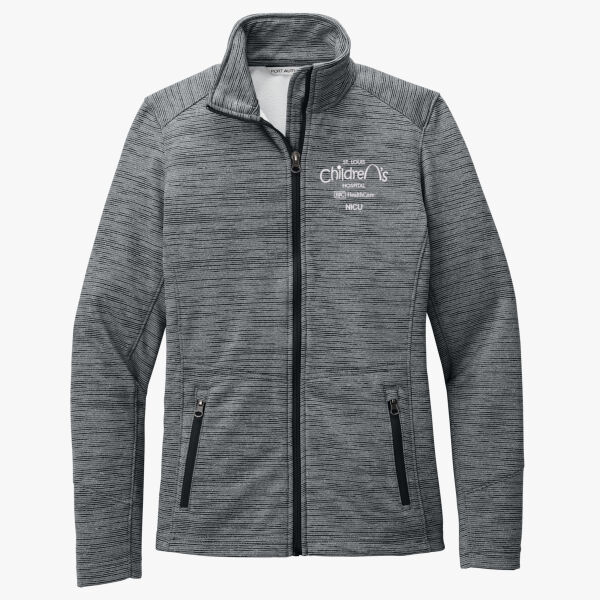 Port Authority® Ladies Digi Stripe Fleece Jacket (Embroidery) Thumbnail